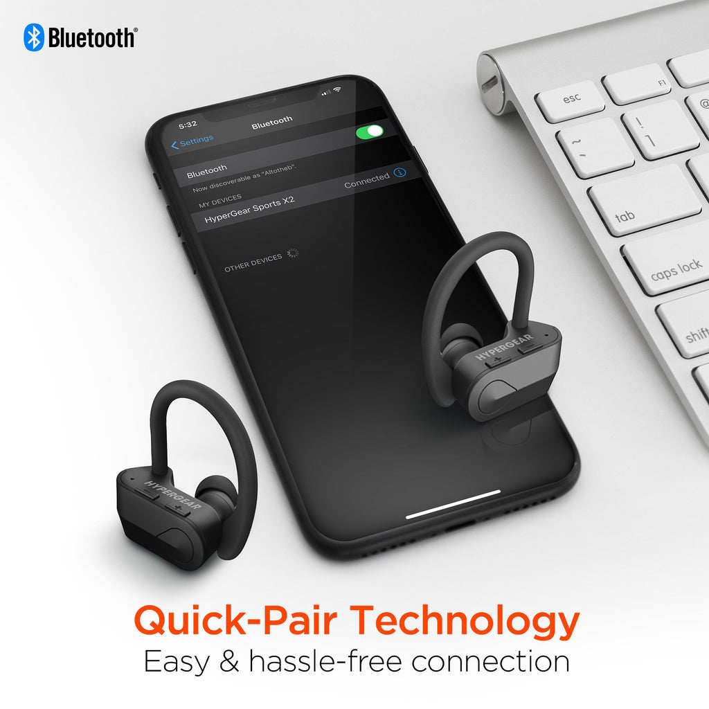 HyperGear Sport X2 True Wireless Earbuds with 4 Hours of Playtime per Charge