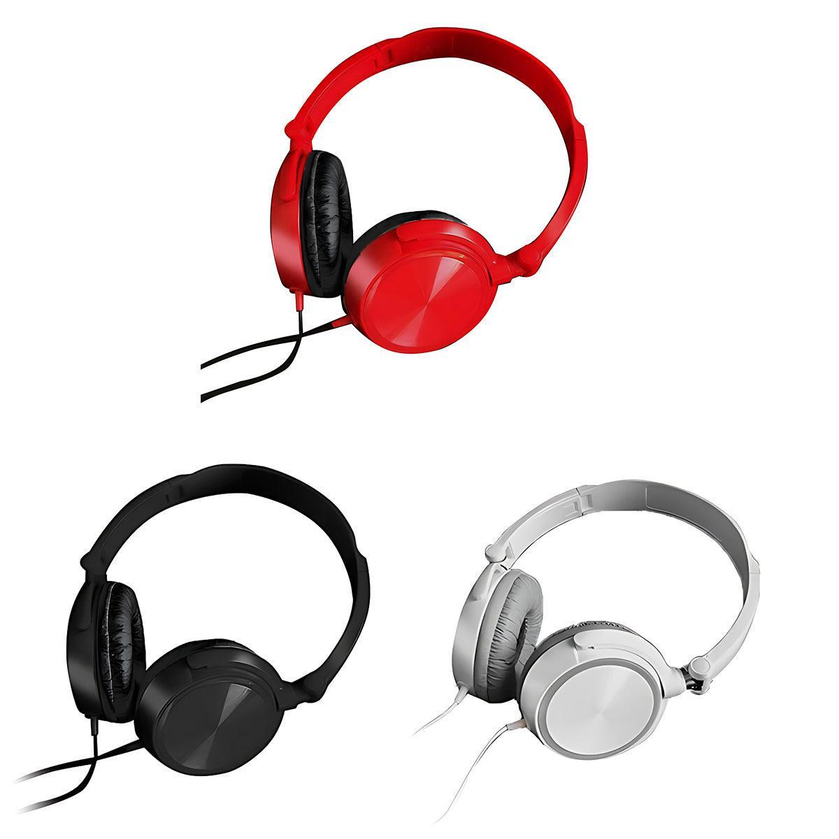 On-Ear Headphones Hi-Fi Stereo Noise-Cancelling Wired Headset Earphone